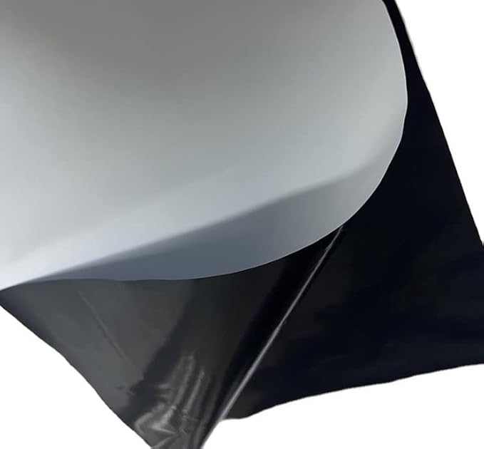 Panda Film 10 x 50 Ft Black White Plastic Sheeting 5.5 mil Thick for Indoor Gardening (10x 50 ft (3x15m)-1 Roll)