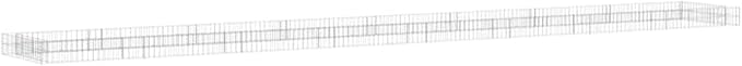 Gabion Raised Bed 315 x 315 x 7.9 in Galvanized Steel Planter Box Industrial Privacy Fence Screen for Garden Patio Balcony Outdoor Privacy Decor