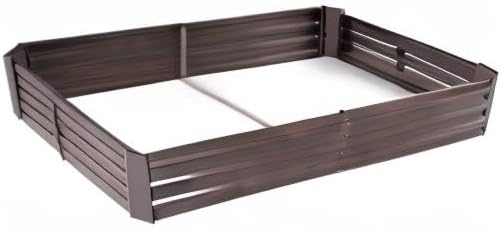LuxenHome Galvanized Raised Garden Bed Kit 6x3x1ft Raised Garden Bed Outdoor Rectangular Metal Gardening Planter Box Large Plant Pot Planting Bed Gardening Tools for Vegetables Flowers Herbs
