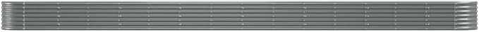Grey Powder-Coated Steel Garden Raised Bed Large 244.1x244.1x14.2 Inch Outdoor Planter Box for Vegetables Herbs Flowers Durable Galvanized Raised Garden Bed