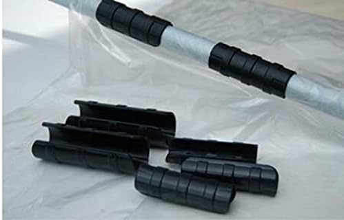 Greenhouse Plastic Tarp Snap on Clamps for 1-1/4 Inch (32mm) OD Round Roll Bar Pipe (Outside Diameter 1 Inch Inside Diameter) Plastic Clamps Greenhouse Plastic Clips (80 Pieces)
