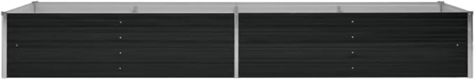 SKM Garden Raised Bed Garden Raised Bed Anthracite 126x31.5x17.7 Galvanized Steel