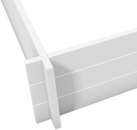 New England Hudson Raised Garden Beds Set of 2 4'L x 4'W x 11 H White Vinyl Planters for Flowers Vegetables Sandbox Durable Weather-Resistant Raised Garden Boxes Easy Assembly