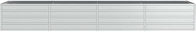 Garden Raised Bed Silver Galvanized Steel Large Gardening Pots &amp Planters 316892