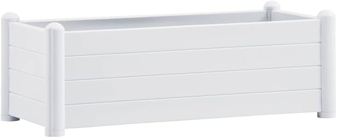 YAFF Raised Bed White Polypropylene Medium UV-Resistant MaterialsLawn &amp GardenGardeningPots &amp Planters313975