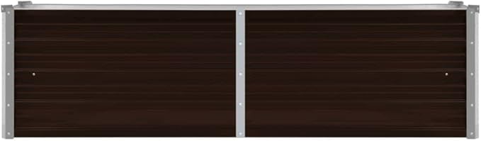 Raised Garden Beds Outdoor Balcony Planter Boxes Garden Raised Bed Brown 63x15.7x17.7 Galvanized Steel Suitable for Garden Terrace and Balcony planters