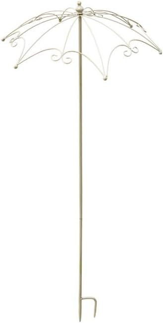 Garden Trellis for Potted Plant Outdoor Metal Umbrella-Shaped Rose Flower Stand Old Iron Decorative Trellis Fence Panels SupportWhiteLarge