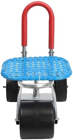 Garden Cart Rolling Stool 360° Rotatable 150KG / 330.69 lbs Capacity Rolling Garden Seat with Wheels for Patio Yard Orchard Farmland