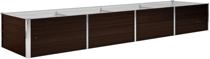 Garden Raised Bed Brown 126x31.5x17.7 Galvanized SteelWeight:24.52lbs45716