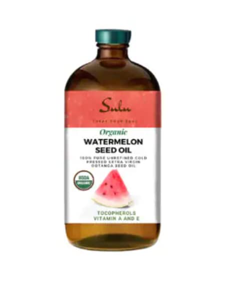 SULU ORGANICS 100% Pure Unrefined Cold Pressed Watermelon Seed Oil-Pure Ootanga Oil (1 Gallon/ 128 fl.oz)