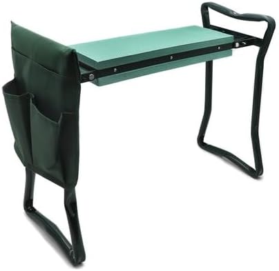 2 in 1 Upgraded Garden Kneeler and Seat with EVA Thicken &amp Widen Soft Kneeling PadHeavy Duty Foldable Gardener Stool with 2 Tool PouchesGardening Gifts for Women Mom Men Seniors Use