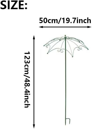 Garden Trellis for Potted Plant Outdoor Metal Umbrella-Shaped Rose Flower Stand Old Iron Decorative Trellis Fence Panels SupportWhiteLarge