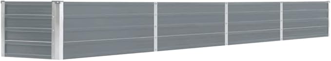 SKM Garden Raised Bed Galvanized Steel 126x15.7x17.7 Gray (9.64 KG/21.208 LBS)