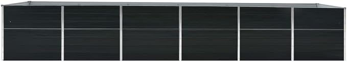 Galvanized Garden Raised Bed Kit Outdoor Galvanized Planter Garden Boxes for Vegetables Large Planter Raised Beds Galvanized Steel 189x31.5x30.3 Anthracite