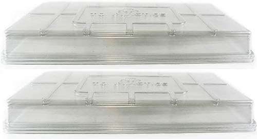 Plant Tray Clear Plastic Humidity Domes: Pack of 10 - Fits 10 Inch x 20 Inch Garden Germination Trays - Greenhouse Grow Covers Limited Edition