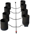 AutoPot 8 Pot GeoPot System with 3 Gallon Fabric Pots - Self-Watering Gravity Fed Hydroponic System (8Pot with No Tank) Indoor Black