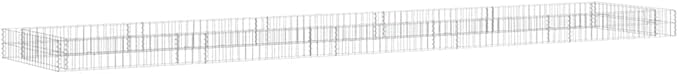 Large Galvanized Steel Raised Garden Bed 197 x 197 x 8 in Silver Gabion Planter Box for Outdoor Vegetables Flowers Patio Backyard