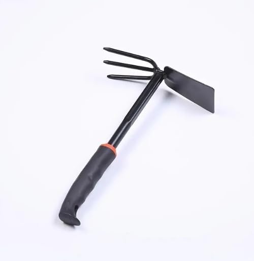 Garden Hand Tool Set Wide Shovel Hand Cultivator Rake Double-Sided Cultivator Plant Tool for Digging Transplanting Weedin (Blackdual-purposehoe)