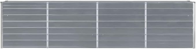 Raised Garden BedTomato Planter BoxBackyard Patio Planter Racks Raised Beds Ideal for Growing Flowers Porch and Fruits Herbs 126X15.7X30.3 Galvanized Steel Gray