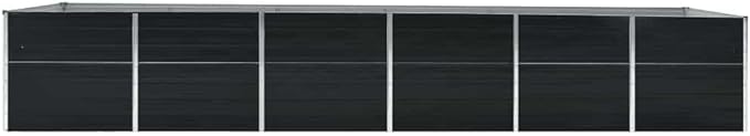 Garden Raised Bed Raised Flower Bed Garden beds Outdoor Gardening Box Patio planters Suitable for Courtyard Orchard Nursery Corridor Galvanized Steel 189x31.5x30.3 Anthracite