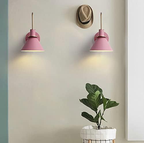 Hook Type Wall Mounted Plant Light Full Spectrum 4500K 10W Adjusted Angle &amp Light Beam Range 15°-60° Modern Pink Metal Wall Lamp for Indoor Growing Plants Flowers 2 Pack