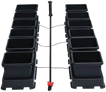 AutoPot 12 Pot easy2grow System with 3.9 Gallon Plastic Pots and No Tank - Dual-Pot Self-Watering Gravity-Fed Hydroponic System (12Pot - 3.9 Gallon - No Tank)