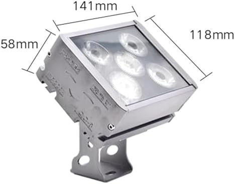 15W IP65 Waterproof LED Beam Spotlight - Rectangle Outdoor Wall Washer Light for Villas Patios Hotels &amp Landscape Flood Lighting (White 220V)