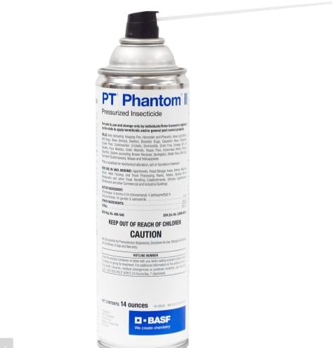 BASF PT Phantom II Pressurized Insecticide Spray Kills Ants Cockroach Bed Bugs &amp More Ready to Use Non-Repellent for Crawling or Flying Insects 14 oz
