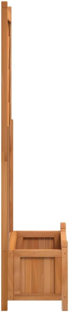 Solid Wood Planter with Trellis Wooden Raised Garden Bed with Trellis Wood Planter Box for Climbing Plants to Grow Vegetables Herbs and Flowers Brown 29.5x13.8x59.1