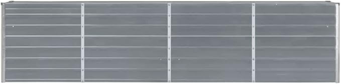 SKM Raised Garden Bed 126x15.7x30.3 Galvanised Steel Gray