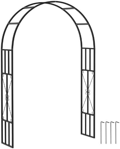 Garden TrellisSteel Garden Arch Trellisfor Climbing Plants Roses VinesFlower Arch Wedding Arch Stand