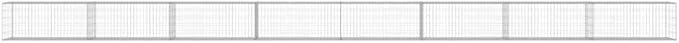 Gabion Wall with CoversOutdoor Garden Gabion Mesh Planter Raised BedGarden DecorationOutdoor Residential Fencingfor YardGardenGalvanized Steel 354x19.7x19.7