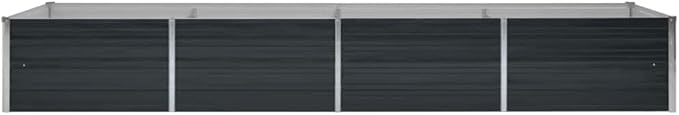 Galvanized Raised Garden Bed 126x126x17.7 Anthracite Large Metal Elevated Planter Box for Outdoor Vegetables Flowers on Patio Backyard