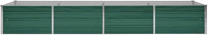 Raised Garden Bed Galvanized Steel 126 x 31.5 x 17.7 Green Outdoor Planter Box for Vegetables Flowers and Herbs Elevated Garden Bed for Patio Garden Boxes and Flower Beds