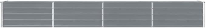 SKM Garden Raised Bed Galvanized Steel 126x15.7x17.7 Gray (9.64 KG/21.208 LBS)