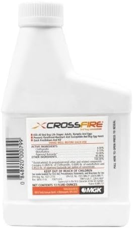 Crossfire Liquid Concentrate 13 oz - Long-Lasting Bed Bug Control Kils Bed Bugs and Their Eggs pyrethroid-Resistant.