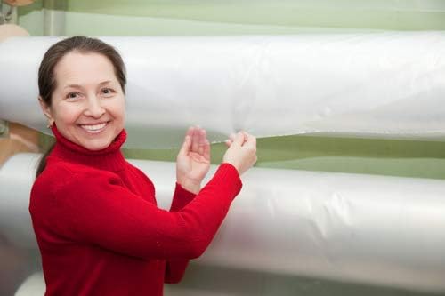 Be Cool Solutions Polyethylene Greenhouse Film 6mil 24'W X 25'L – Clear Plastic Single Layer Greenhouse Cover Roll - UV Treated 4 Years UV Protection IRAD Greenhouse Supplies for Grow Tunnel