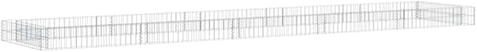 Large Galvanized Steel Raised Garden Bed 197 x 197 x 8 in Silver Gabion Planter Box for Outdoor Vegetables Flowers Patio Backyard