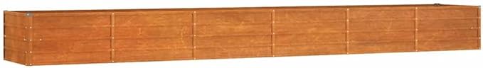 Garden Raised Bed Rusty Corten Steel 189x31.5x17.7 inch Large Planter Box for Outdoor Plants Rectangular Garden Beds Outdoor Durable Metal Steel Rustic Finish