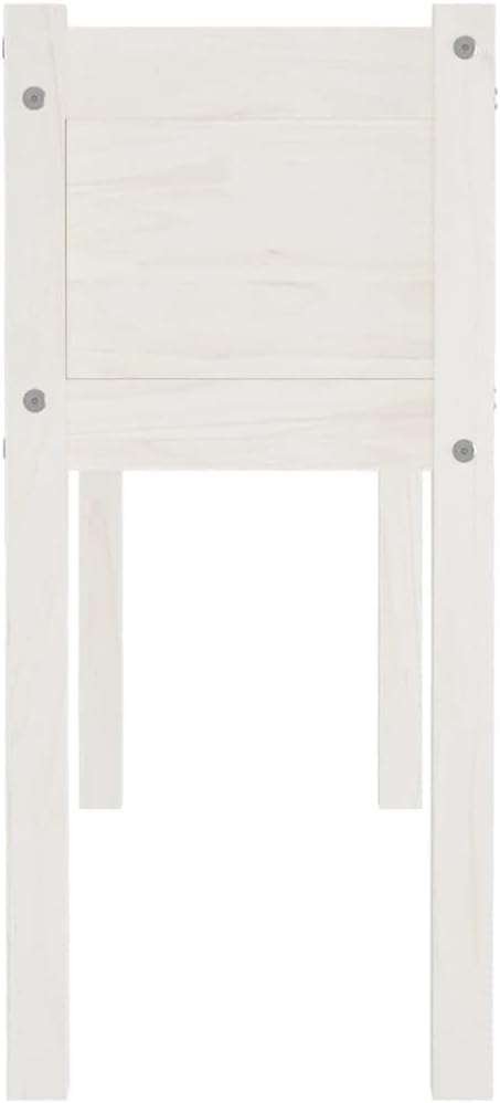 Garden Planter Planter Boxes Standing planters Gardening Box Horse Trough planters Suitable for Corridor Nursery Orchard Courtyard White 43.3x12.2x27.6 Solid Wood Pine