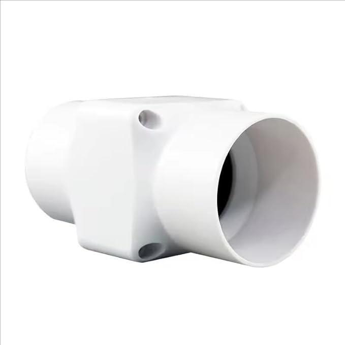2 Inch Inline Duct Fan with Adjustable Speed 50mm 6W Air Vent Fan Booster36 m³/h Mini Blower for Pet HouseExhaust Air Fan for Greenhouse Bathroom Tent Kitchen Pet Adjustable Speed