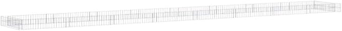 Gabion Raised Bed 315 x 315 x 7.9 in Galvanized Steel Planter Box Industrial Privacy Fence Screen for Garden Patio Balcony Outdoor Privacy Decor