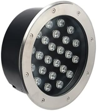 24W Waterproof Landscape Lighting LED Underground Buried Spotlights Stainless Steel Recessed Lamp for Driveway Deck Border Patio Fittings