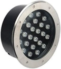 24W Waterproof Landscape Lighting LED Underground Buried Spotlights Stainless Steel Recessed Lamp for Driveway Deck Border Patio Fittings