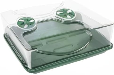 EarlyGrow 70738 Medium Domed Propagator 15 x 9 x 7 Black/Dark Green