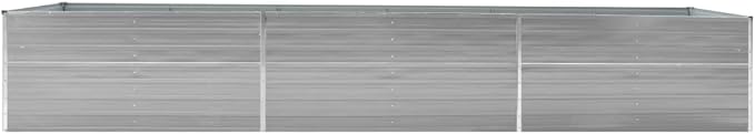 Metal Raised Garden Bed for Vegetables Outdoor Garden Raised Planter Box Backyard Patio Planter Raised Beds for Flowers Herbs Fruits Garden Raised Bed Galvanized Steel 189x31.5x17.7 Gray