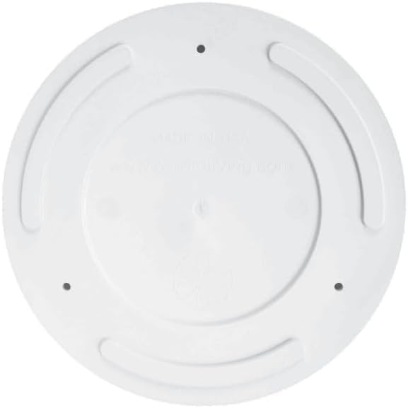 Bloem Mathers Round Planter with Saucer Tray: 10 - White - Modern Design Durable Plastic Pot Removable Saucer for Indoor &amp Outdoor Use Gardening 2.6 Gallon Capacity