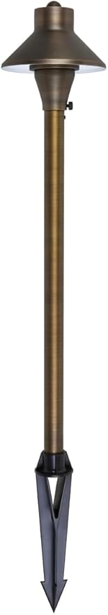 Elitco Lighting P802 Landscape-Spotlights Path Light D5 H24Antique Brassincludes Stakeg4 Halogen 20W(Light Source Not Included)