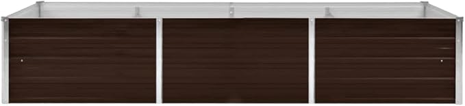 SKM Garden Raised Bed Brown 94.5x31.5x17.7 Galvanized Steel (9.48 KG/20.856 LBS)