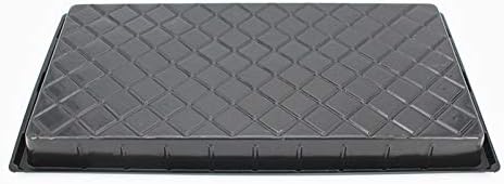 10 Pack of Durable Black Plastic Growing Trays (Without Drain Holes) 21 x 11 Perfect Garden Seed Starter Grow Trays: for Seedlings Indoor Gardening Growing Microgreens Soil or Hydroponic.